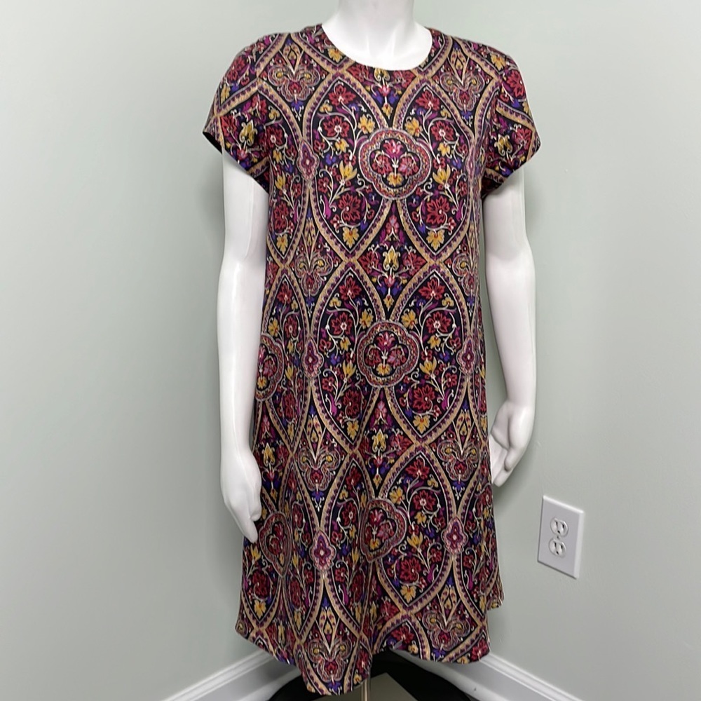 J. McLaughlin Paisley Silk Swing Dress